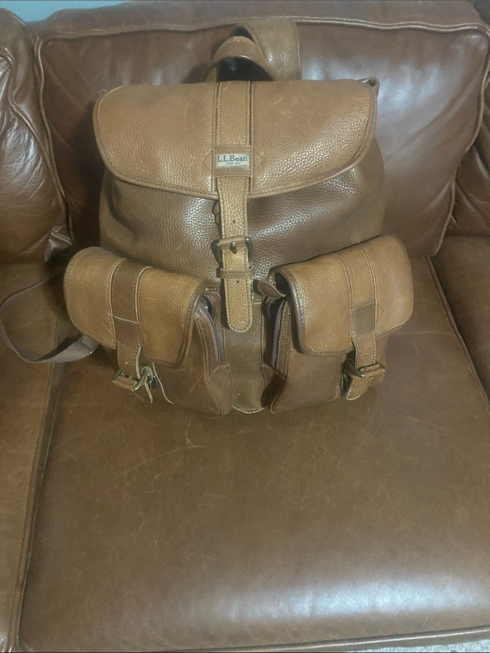 LL Bean Leather backpack